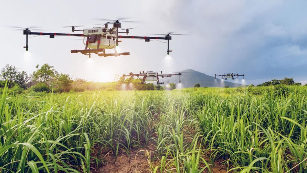 Feldbewässerung durch Drohnen